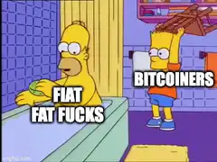 Homer Simpson Flat Fat Fucks Bitcoiners