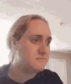Woman looks confused then says no