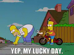 Homer Simpson lucky day