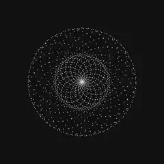 white dots forming mandala patterns