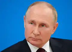 Vladimir Putin serious face