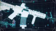 AR-15 rifle reload and scope view