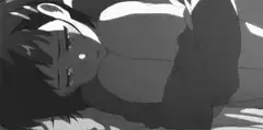 anime girl lying down
