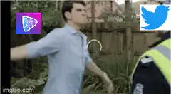 Man slapping social media logos