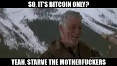 So it's Bitcoin only? Yeah, starve the motherfuckers
