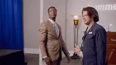 Dwight and Jim in the Sommers building