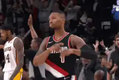 Damian Lillard lightning bolt celebration