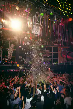 Confetti explosion at concert