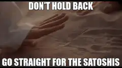 Don't Hold Back Go Straight For The Satoshis
