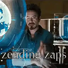 Tony Stark sending zaps