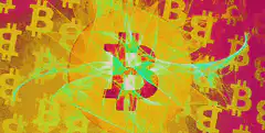 Colorful fractal Bitcoin animation