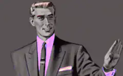 Man with glowing eyes and lightning hand