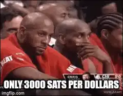 Only 3000 sats per dollar $29k per BTC