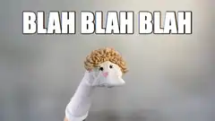 Blah Blah Blah Sock Puppet
