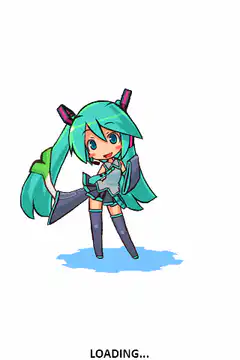 Hatsune Miku loading animation