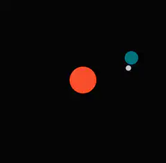 Orbiting planets animation