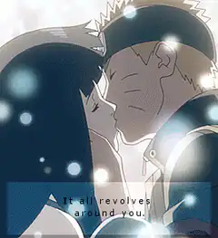Naruto and Hinata kissing