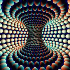 3D tunnel of spheres