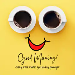 coffee cups eyes good morning smile