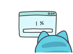 Blue cat throws computer after error
