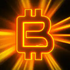 Neon Bitcoin and Ethereum logos