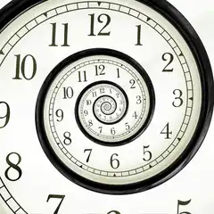 Clock face spiral zoom