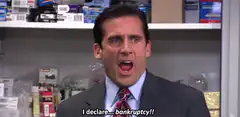 Michael Scott declares bankruptcy