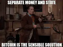 Separate Money and State Bitcoin Meme