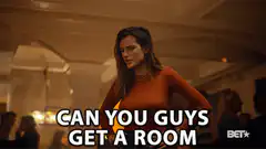 Woman says can you guys get a room