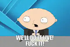 Stewie Griffin We'll Do It Live Fuck It