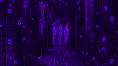 Purple Matrix Tunnel with Ghosts