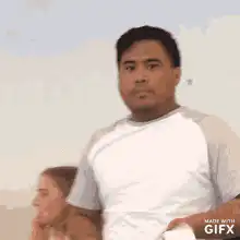 Man making shaka sign with both hands