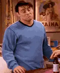 Joey Tribbiani confused by beer