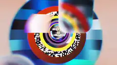 Trophy in psychedelic tunnel