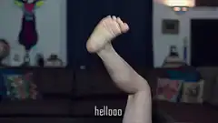 Leg waving hello