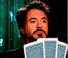Robert Downey Jr. shocked by cards