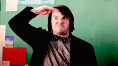 Jack Black salutes with Bitcoin