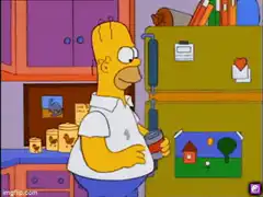 Homer opens Duff beer, Bart says April's Fool, house explodes