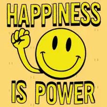 Happiness is Power Smiley GIF