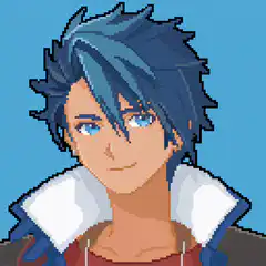 Pixel Art Boy Smiling and Blushing
