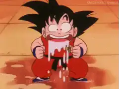Goku crying with Dragon Ball