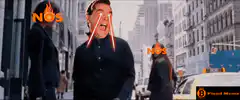 Tom Cruise screaming with laser eyes and NOS logos