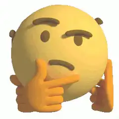 Thinking emoji with hands on head