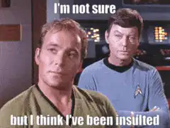 Kirk I think I've been insulted
