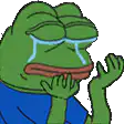 Sad Pepe crying