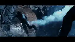 Dragon fire destroys castle wall