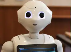 Pepper robot with tablet