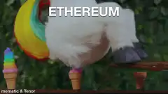 Unicorn eating ice cream Ethereum