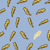 yellow lightning bolts pattern