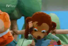 Monkey puppet screams THE HORROR